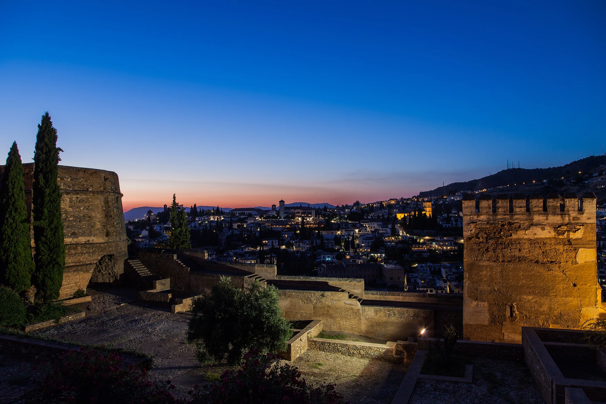 Alhambra de Granada de noche